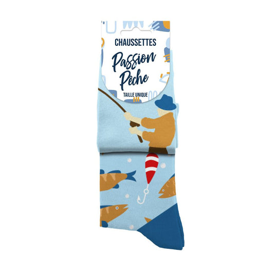 Chaussettes humoristiques: Passion pêche