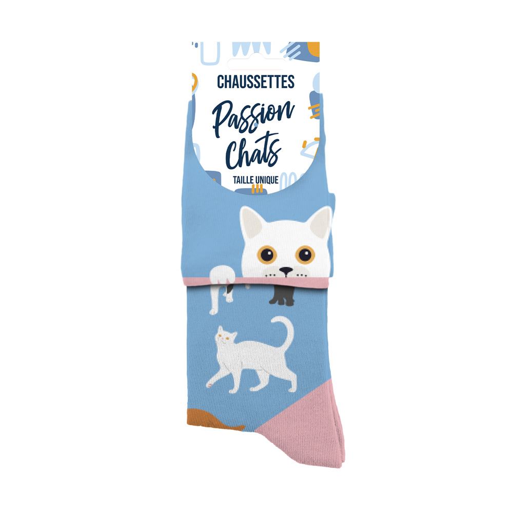 Chaussettes humoristiques: Passion chats
