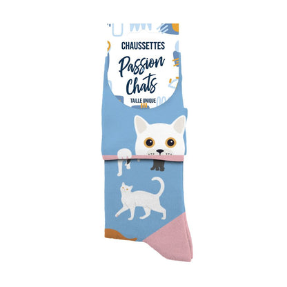 Chaussettes humoristiques: Passion chats