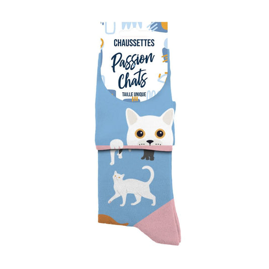 Chaussettes humoristiques: Passion chats