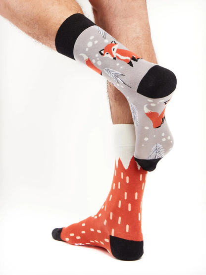 Chaussettes à motifs: Renard sous la neige