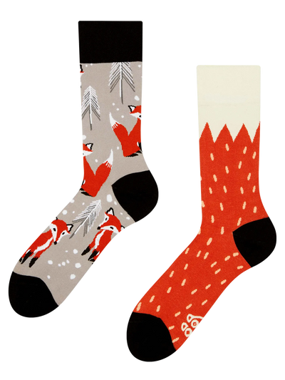 Chaussettes à motifs: Renard sous la neige