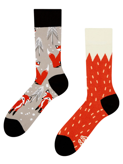 Chaussettes à motifs: Renard sous la neige