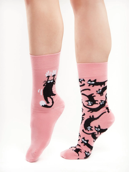 Chaussettes à motifs: Chat en folie