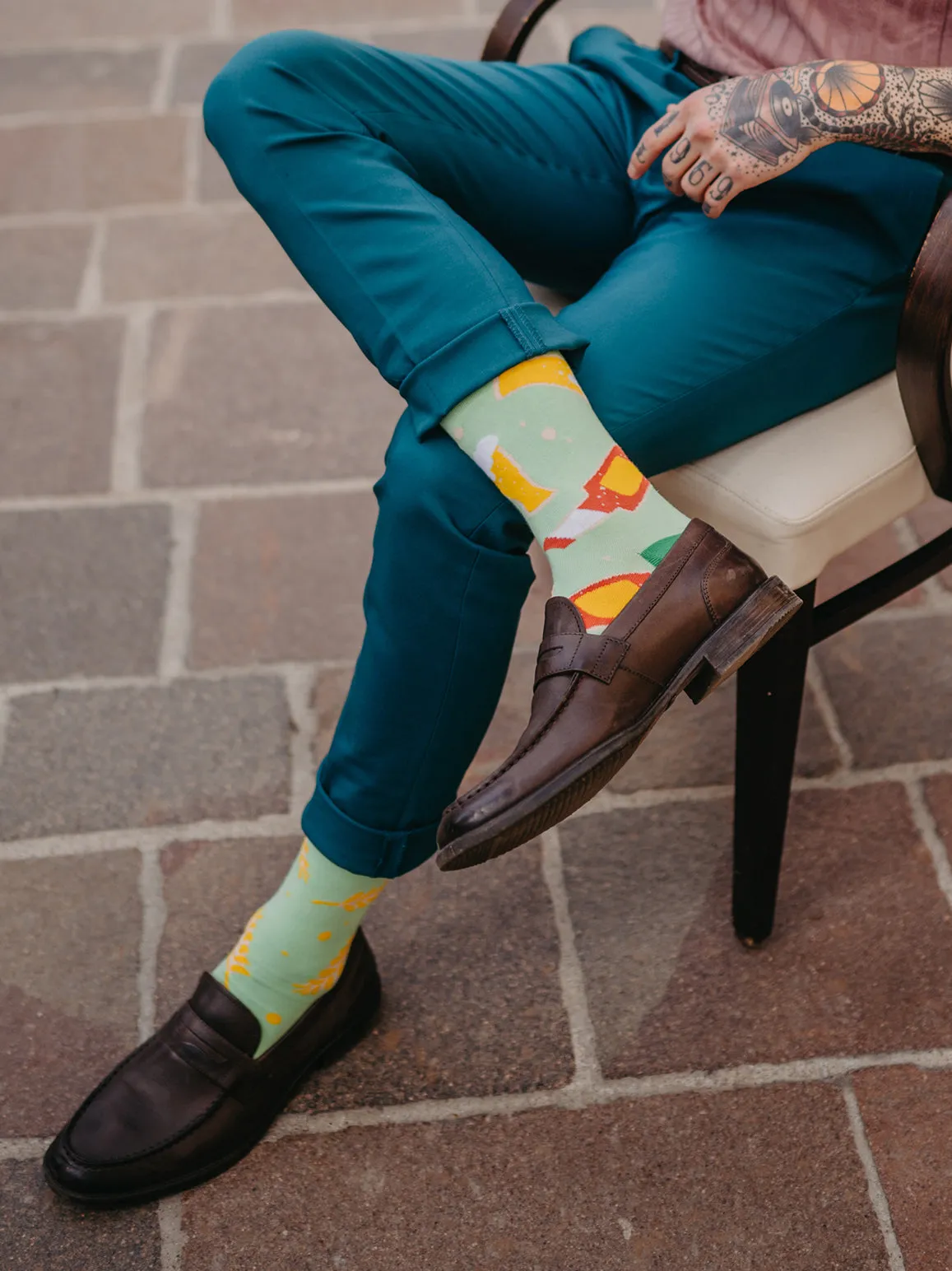 Chaussettes à motifs: Une bonne bière