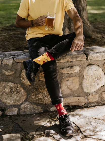 Chaussettes à motifs: Bière et barbecue