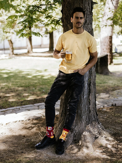 Chaussettes à motifs: Bière et barbecue