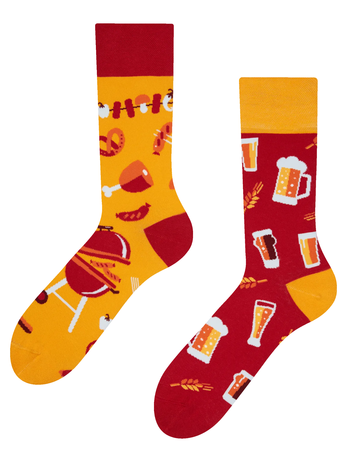 Chaussettes à motifs: Bière et barbecue
