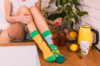 Chaussettes à motifs: La ruche d'abeilles