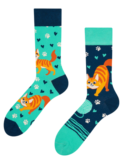 Chaussettes à motifs: Chat joueur