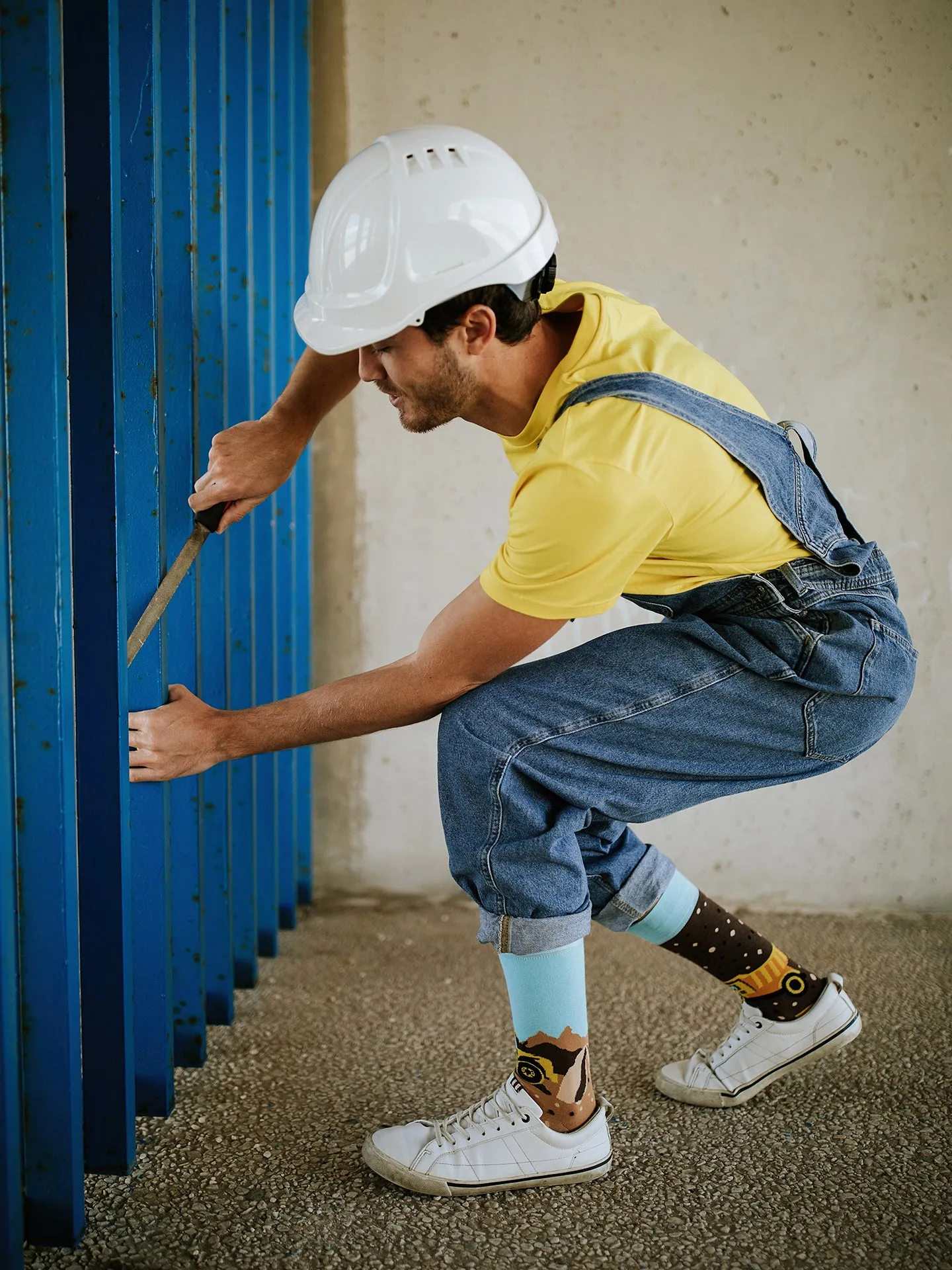Chaussettes à motifs: Le chantier