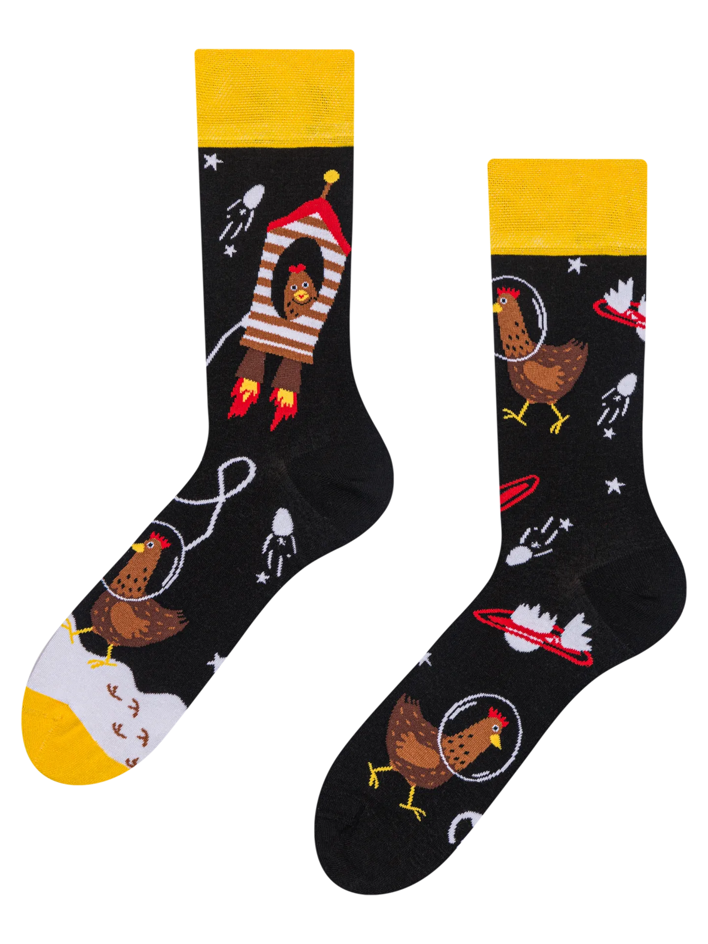 Chaussettes à motifs: Poule astronaute