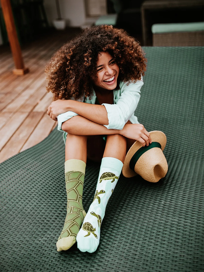 Chaussettes à motifs: La balade des tortues