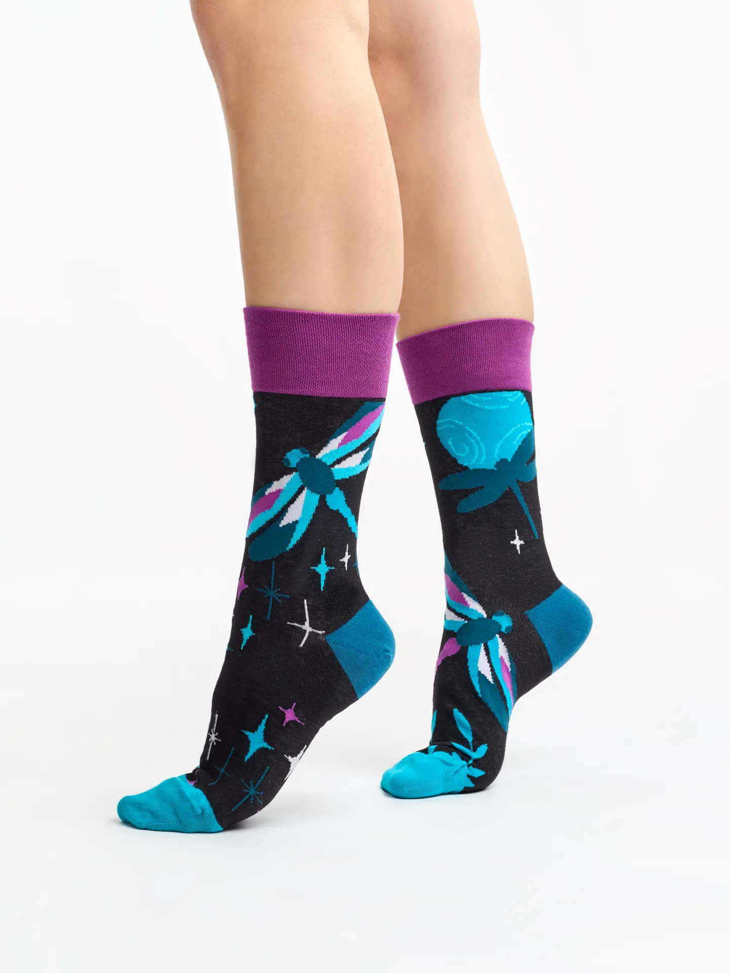 Chaussettes à motifs: Libellule de nuit