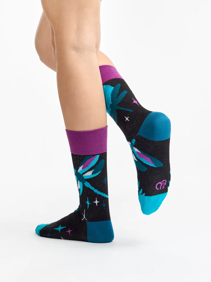 Chaussettes à motifs: Libellule de nuit