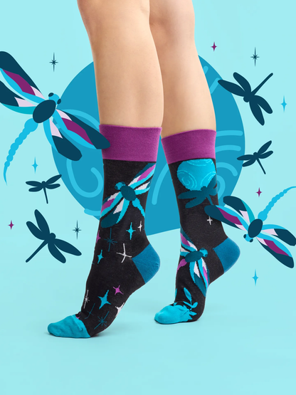 Chaussettes à motifs: Libellule de nuit