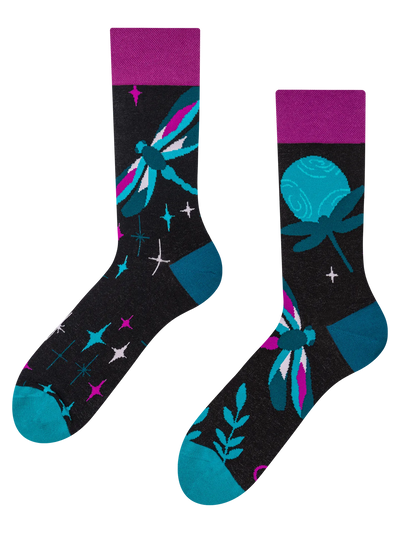 Chaussettes à motifs: Libellule de nuit