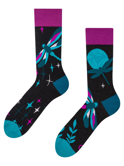 Chaussettes à motifs: Libellule de nuit