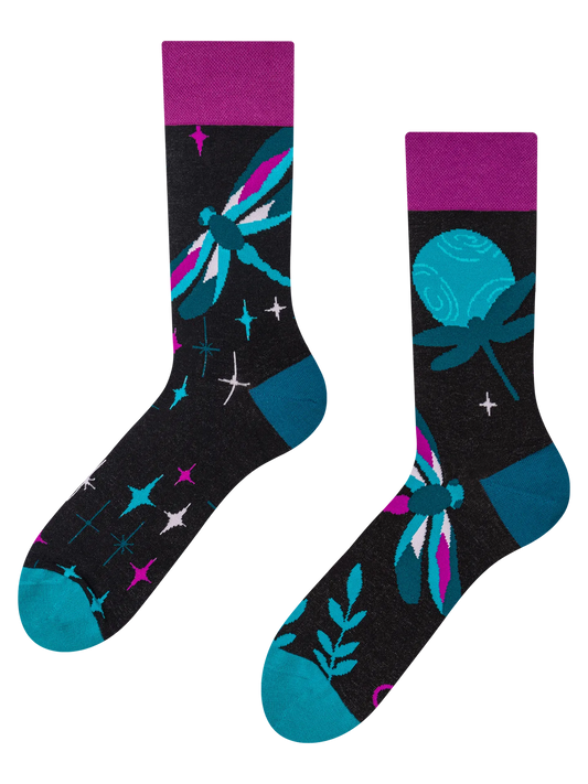 Chaussettes à motifs: Libellule de nuit