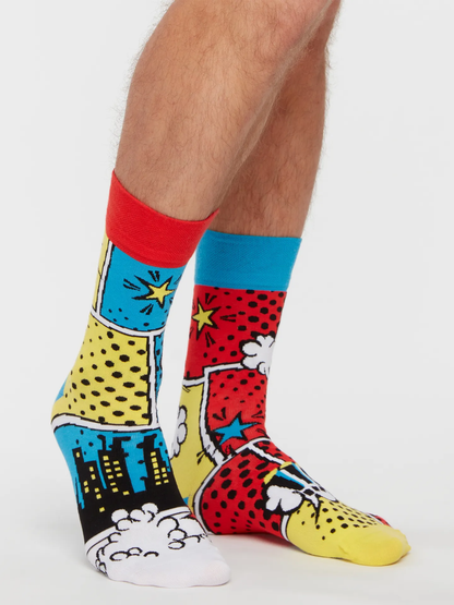 Chaussettes à motifs: Comics colorés
