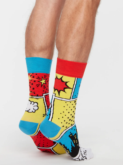 Chaussettes à motifs: Comics colorés