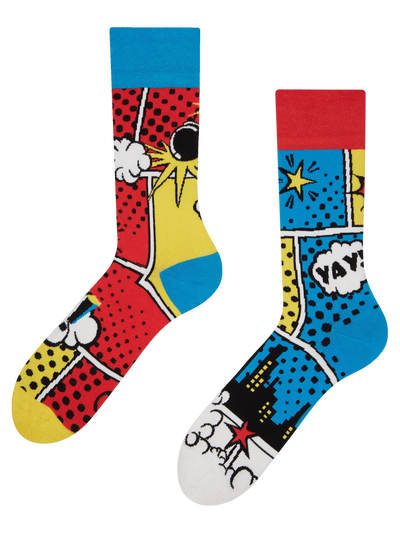 Chaussettes à motifs: Comics colorés
