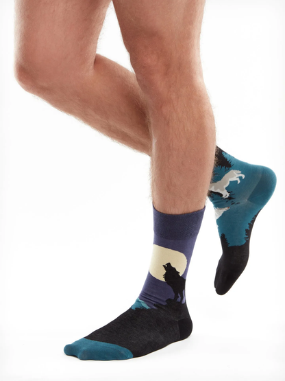 Chaussettes à motifs: Loup nocturne