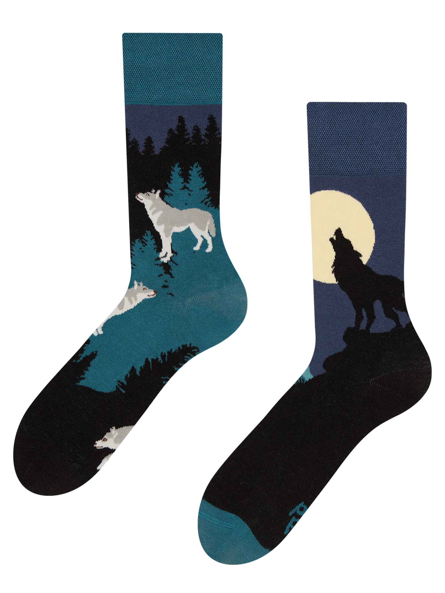 Chaussettes à motifs: Loup nocturne
