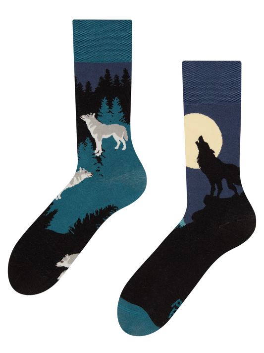 Chaussettes à motifs: Loup nocturne