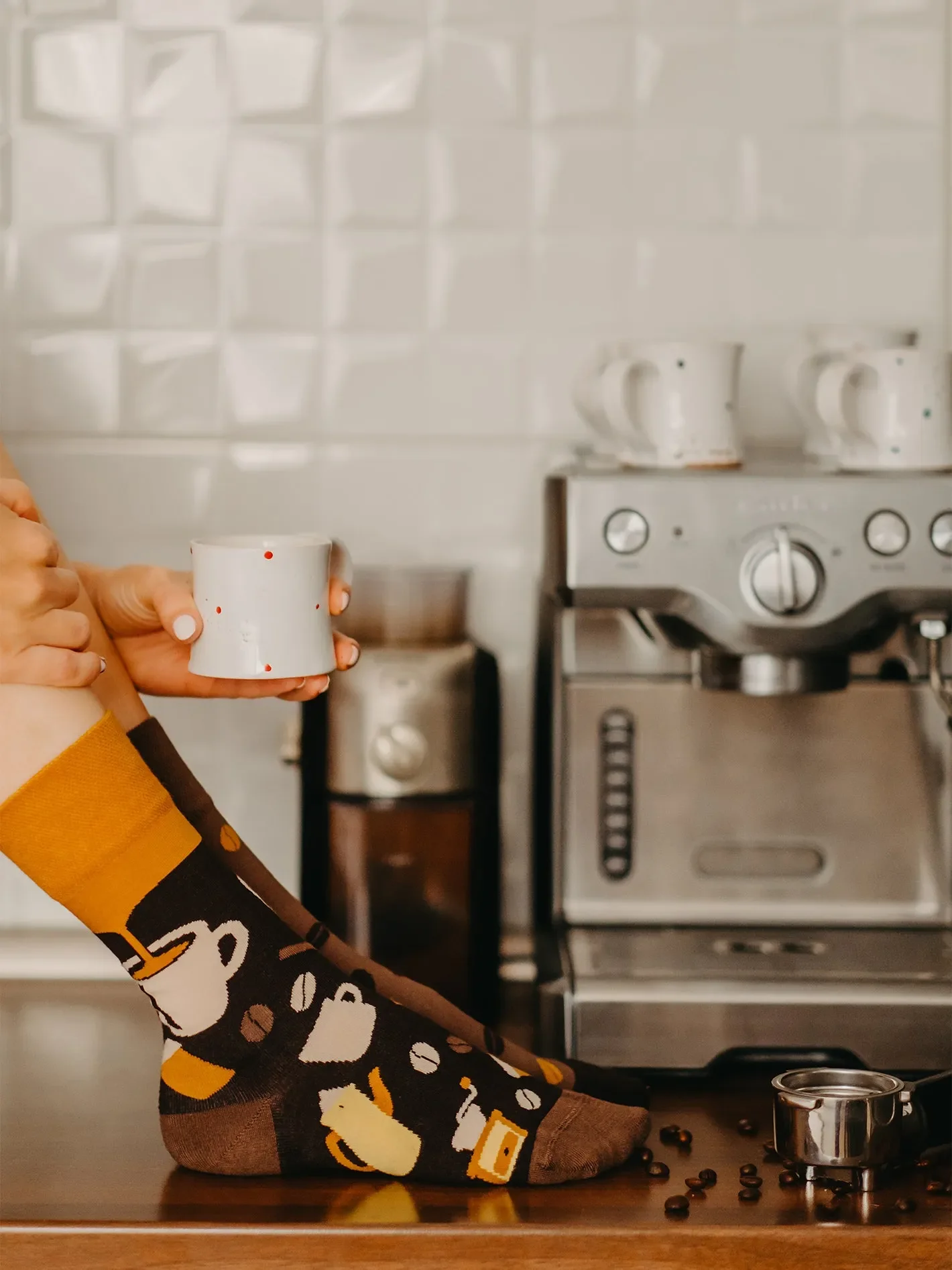 Chaussettes en bambou: Le fan du café