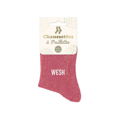 Chaussettes à paillettes: Wesh