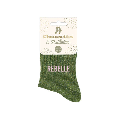 Chaussettes à paillettes: Rebelle