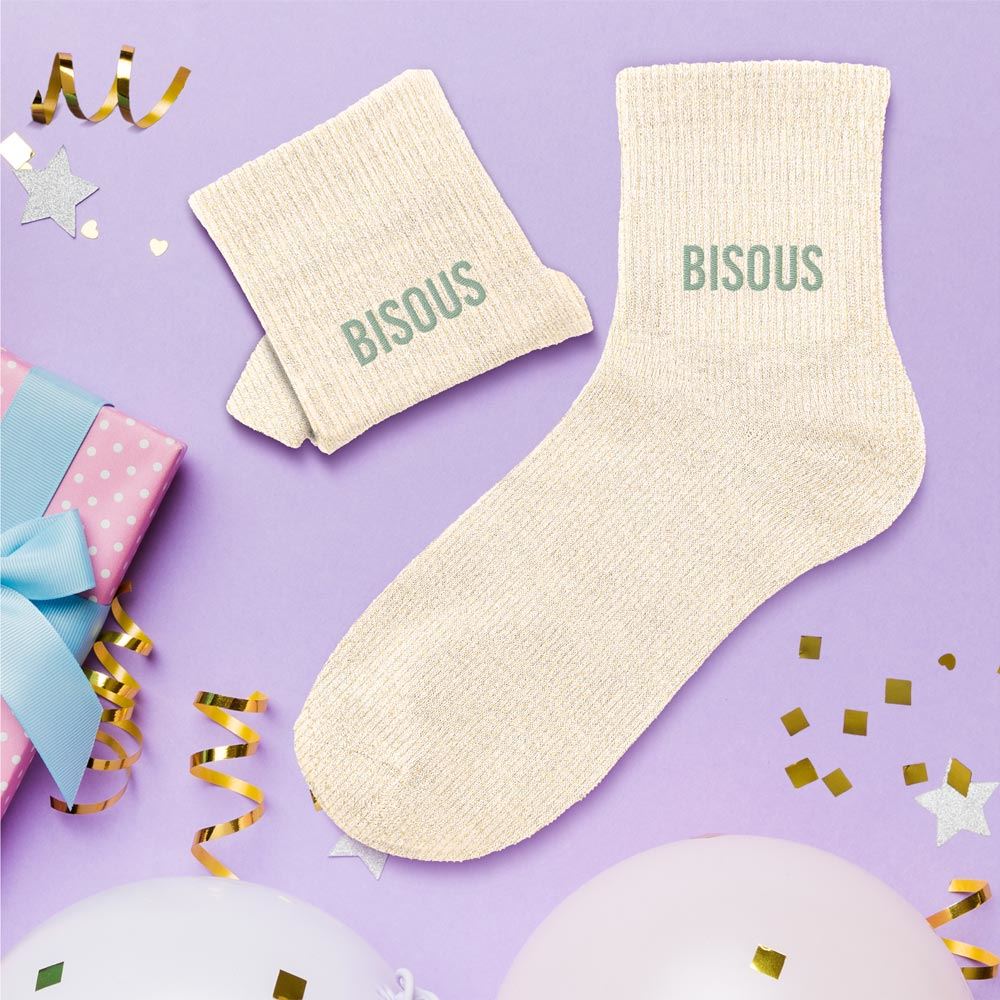Chaussettes à paillettes: Bisous