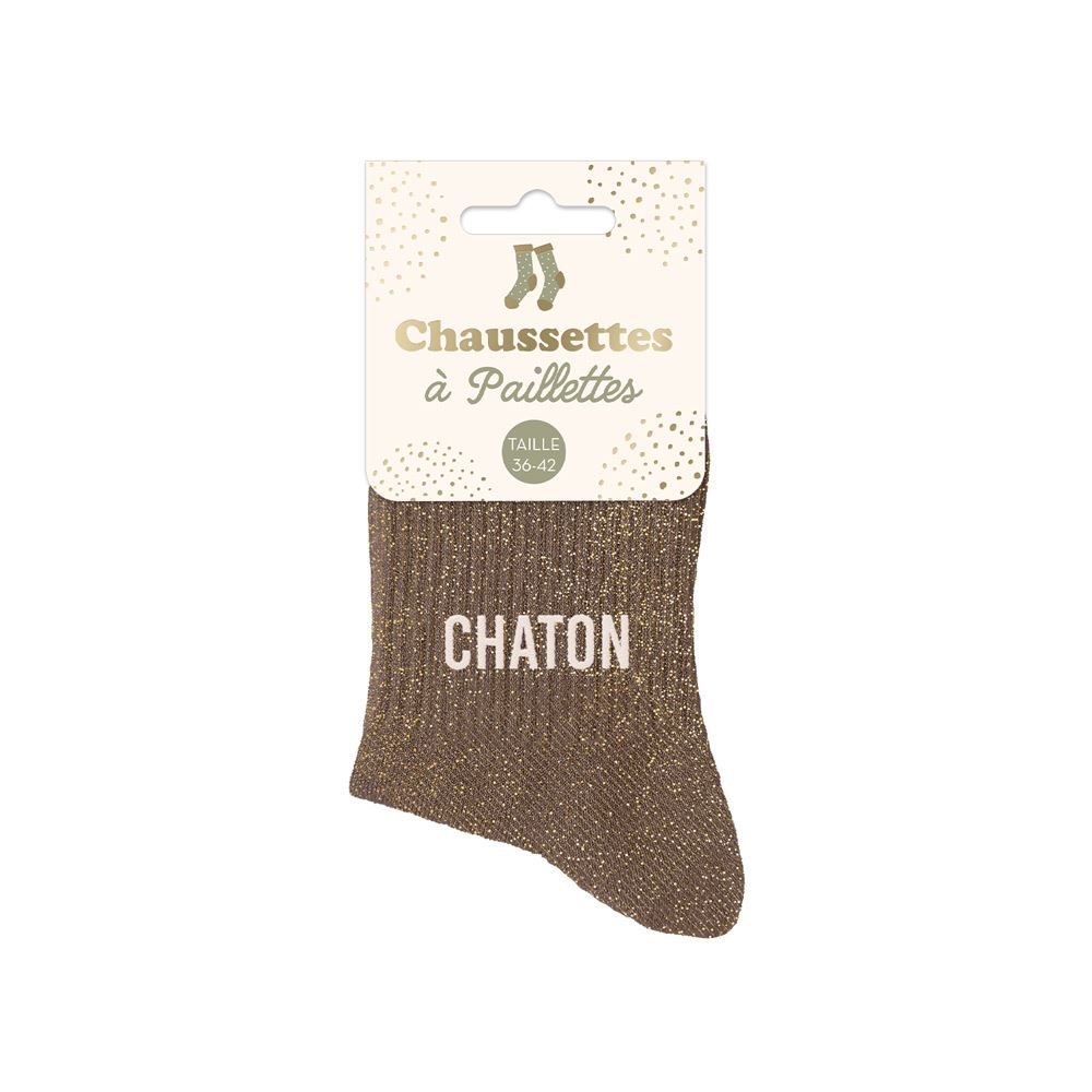Chaussettes à paillettes: Chaton
