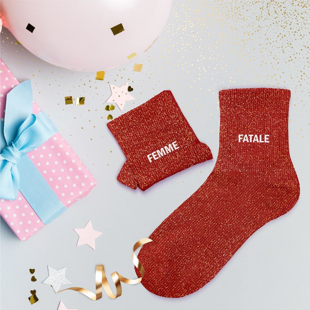 Chaussettes à paillettes: Femme-Fatale