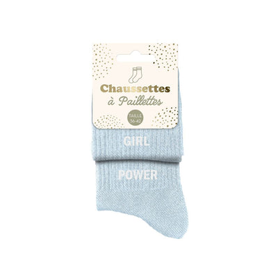 Chaussettes à paillettes: Girl-Power