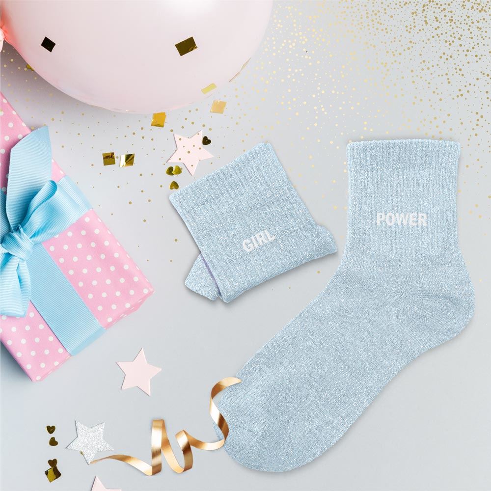 Chaussettes à paillettes: Girl-Power