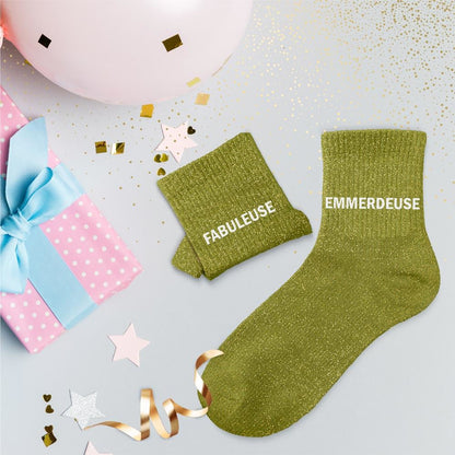 Chaussettes à paillettes: Fabuleuse-Emmerdeuse