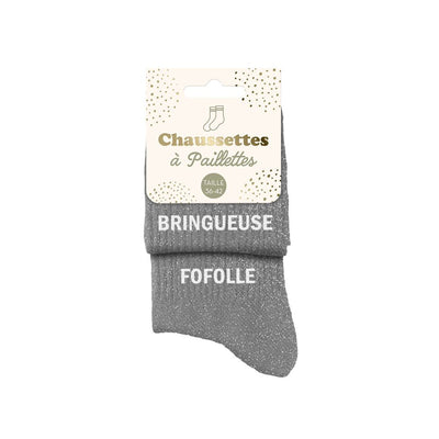 Chaussettes à paillettes: Bringueuse-Fofolle