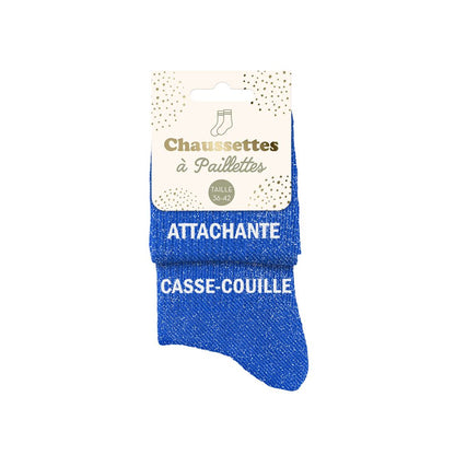 Chaussettes à paillettes: Attachante-Casse/couille