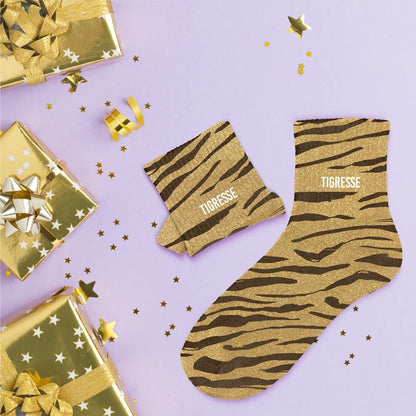 Chaussettes à paillettes: Tigresse
