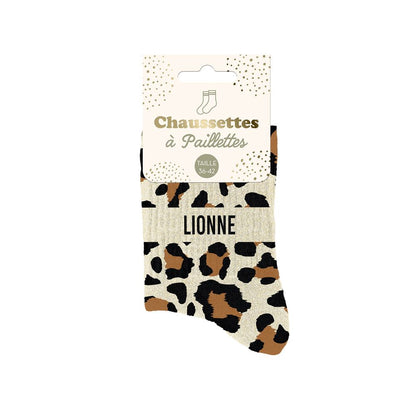 Chaussettes à paillettes: Lionne