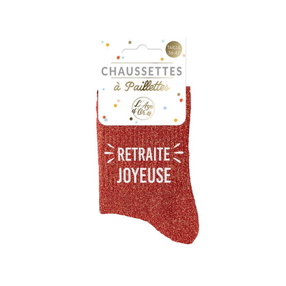 Chaussettes à paillettes: Retraite joyeuse
