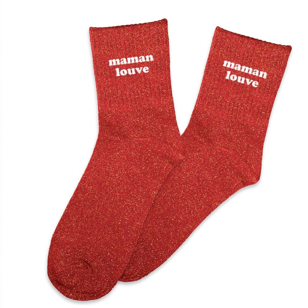 Chaussettes à paillettes: Maman louve