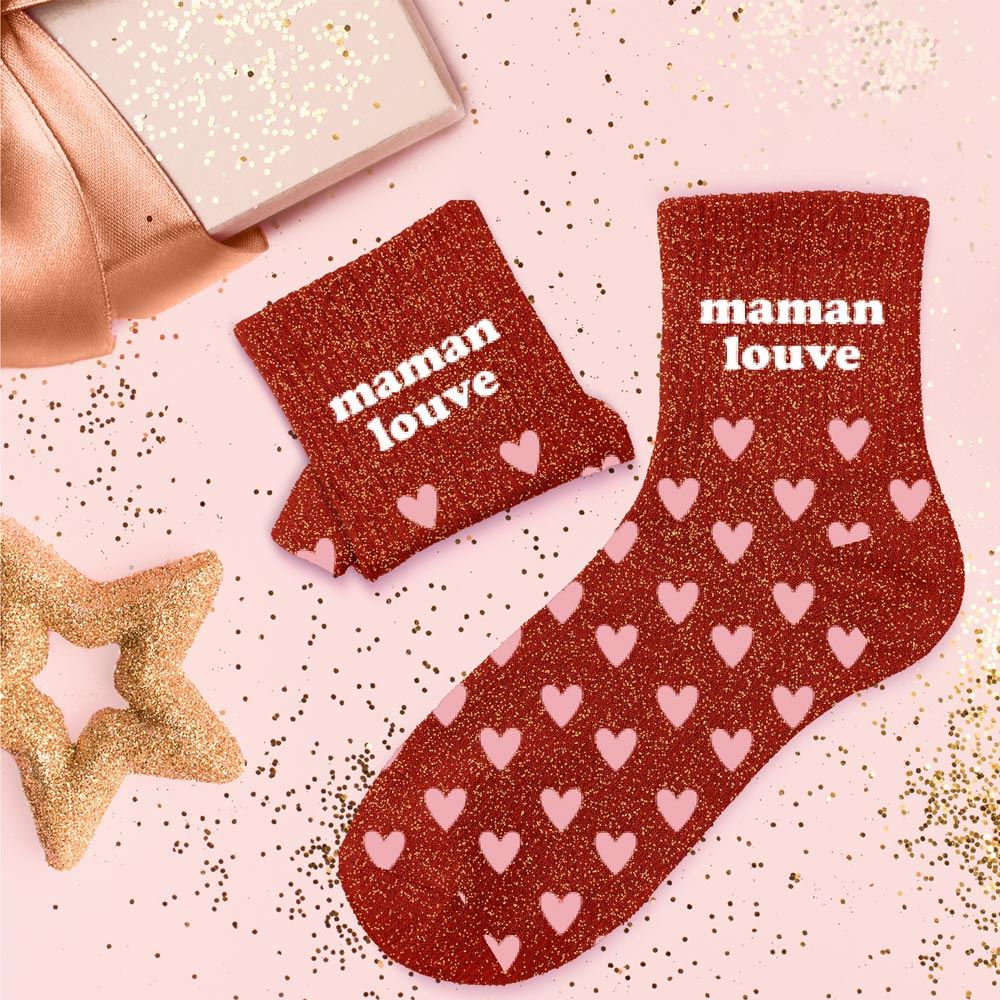 Chaussettes à paillettes: Maman louve