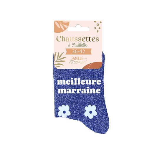 Chaussettes à paillettes: Meilleure marraine