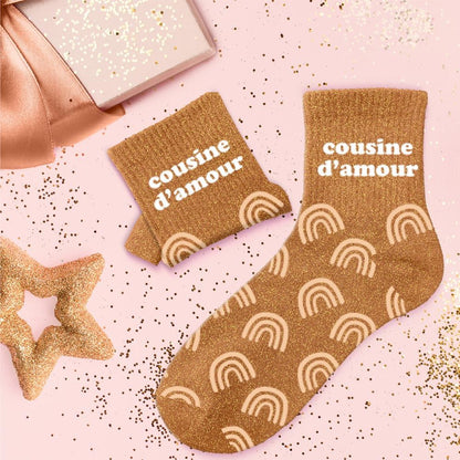 Chaussettes à paillettes: Cousine d'amour