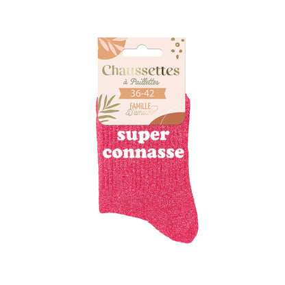 Chaussettes à paillettes: Super connasse