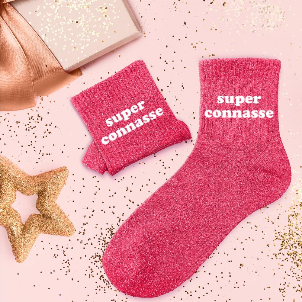 Chaussettes à paillettes: Super connasse