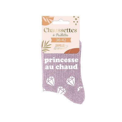 Chaussettes à paillettes: Princesse au chaud